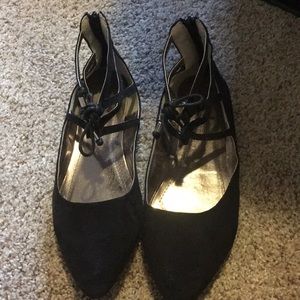 High top flats with laces